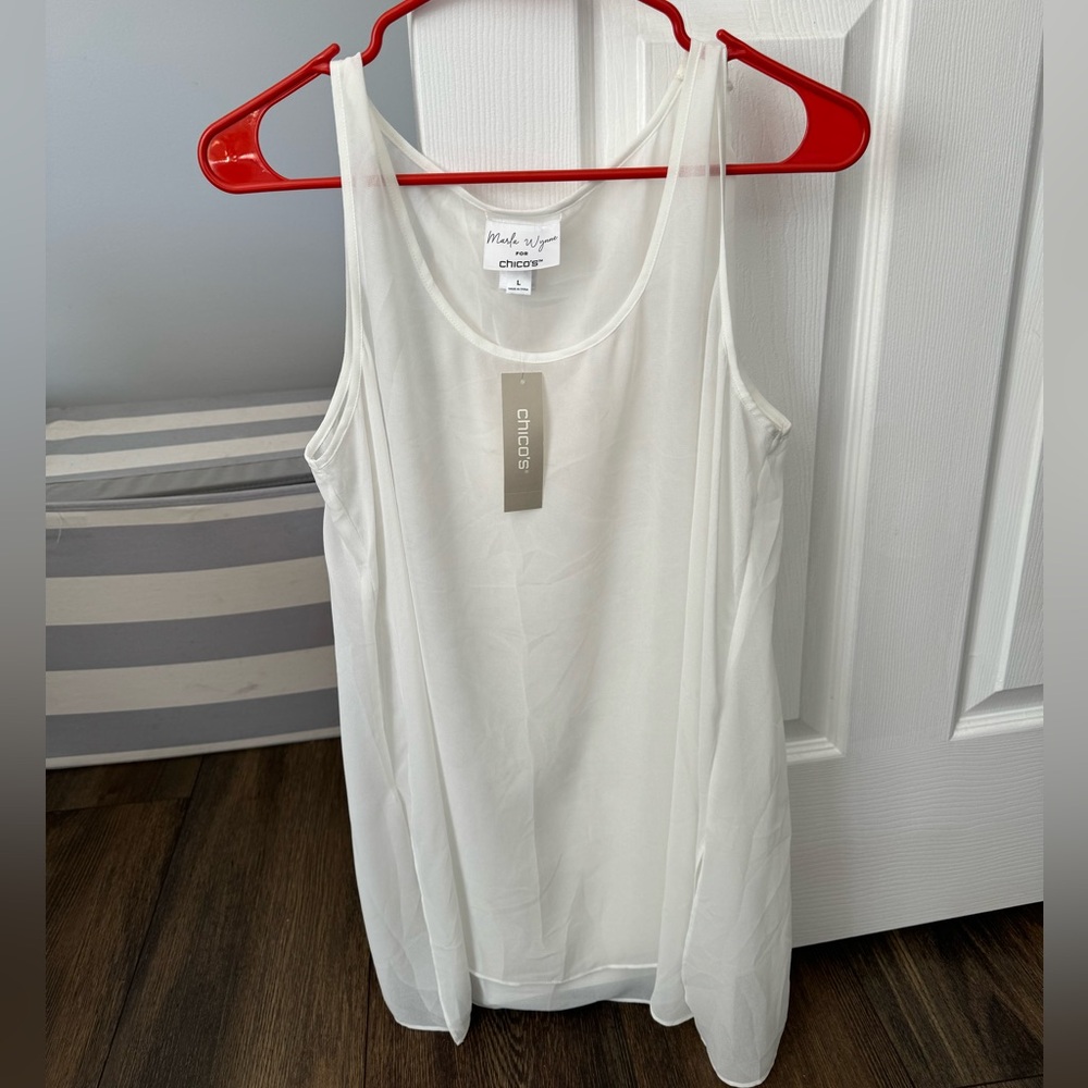 Chico’s white tank top size L new